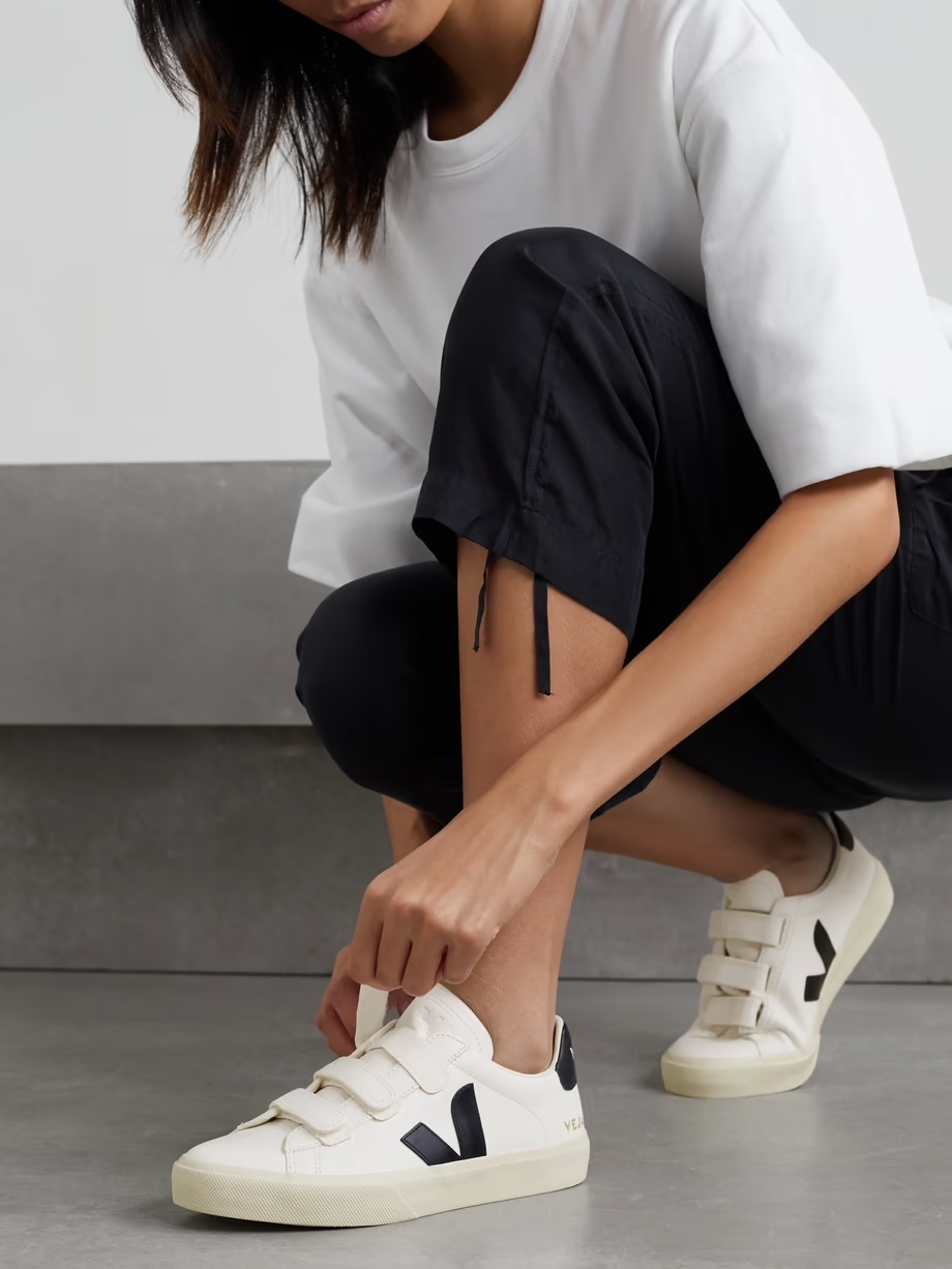 VEJA Recife rubber-trimmed leather sneakers