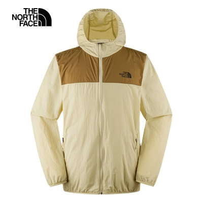 【The North Face 官方旗艦】北面男款棕色DWR防潑水連帽外套｜8AUS92Q 抗UV