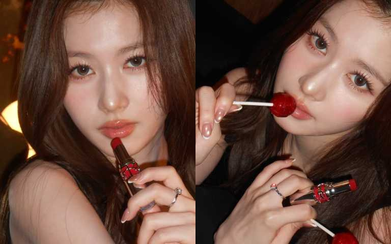 YSL 限量情挑誘光水唇膏 #219沁心之果／1,650元（圖／取自 m.by__sana IG）