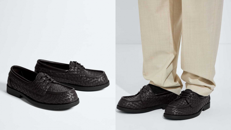 BOTTEGA VENETA PIER 編織皮革休閒鞋／52,500元（圖／品牌提供）
