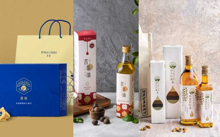 露酪 松露橄欖油豆腐乳（六入組） 特價630元 (原價700元)；CO'DAY好日籽 好日籽苦茶油500ml 特價700元／罐 (原價780元／罐)；山芳良油 烘焙茶籽油600ml（含禮盒紙盒） 特價750元／罐 (原價820元／罐)（圖／業者提供）