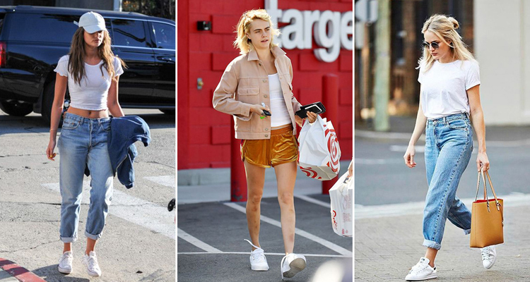 白色運動鞋 白色運動鞋穿搭 白色老爹鞋 小白鞋搭配 圖片來源：pinterest