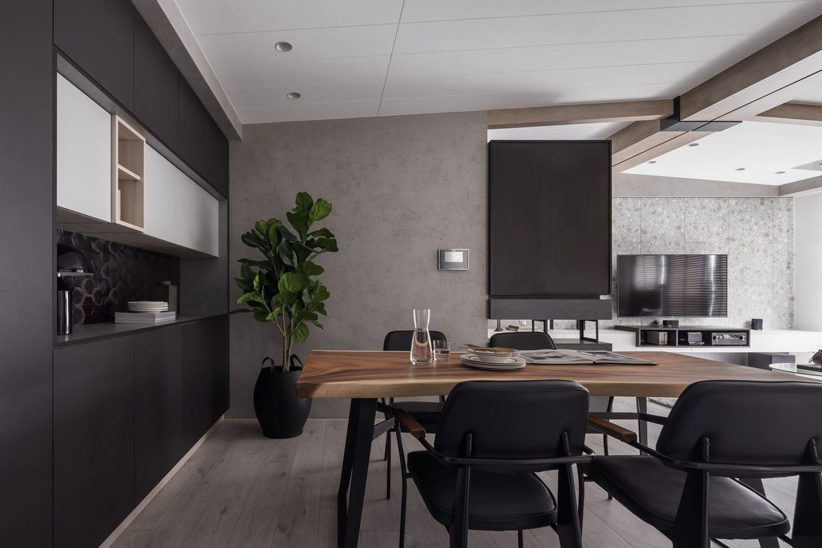 餐邊櫃；餐廳；住宅；；室內設計