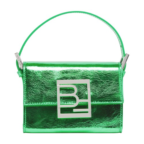 Fran Clover green metallic leather bag