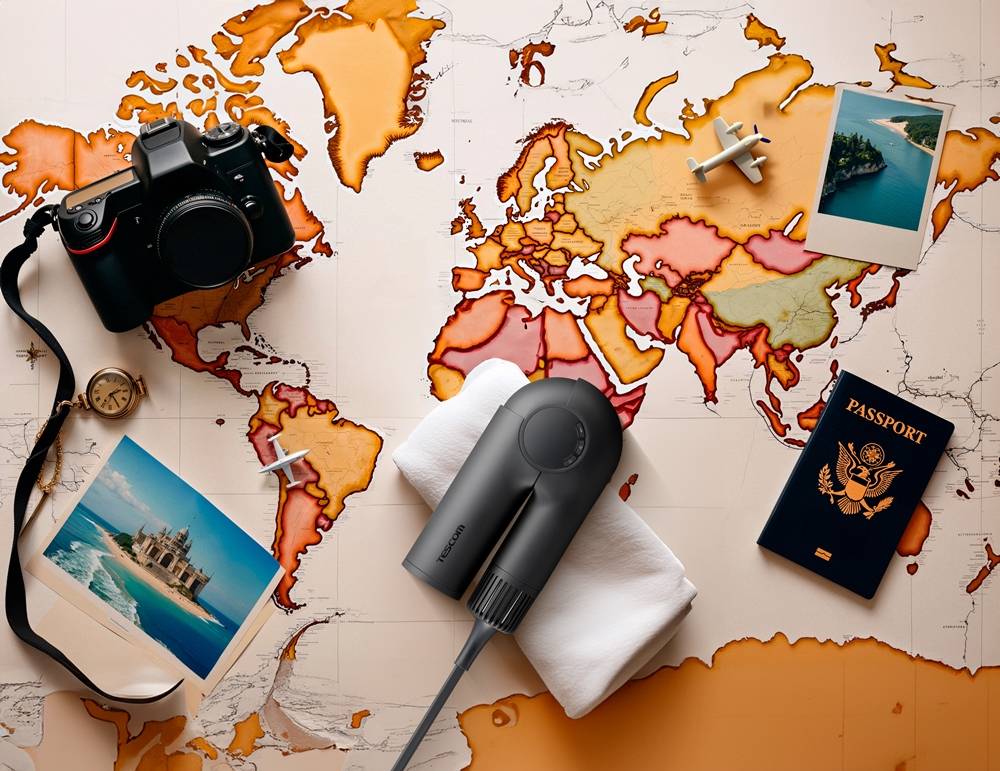 TESCOM 推出 TD860 miniGO 離子吹風機登場，國際自動變壓、摺疊後手掌大小