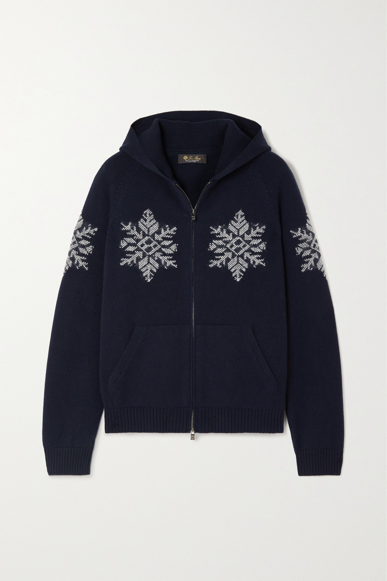 Loro Piana - Embroidered Cashmere Zip-up Hoodie - Navy - IT48