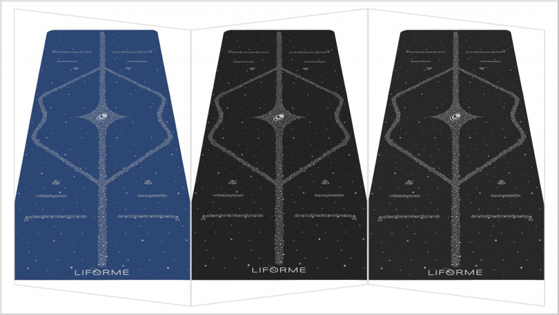 LIFORME魔幻星空限定墊，共推出薄暮藍－銀河、玄宙黑－銀河、玄宙黑－金星銀河三款設計，185×68cm／8,800元。（圖／品牌提供）