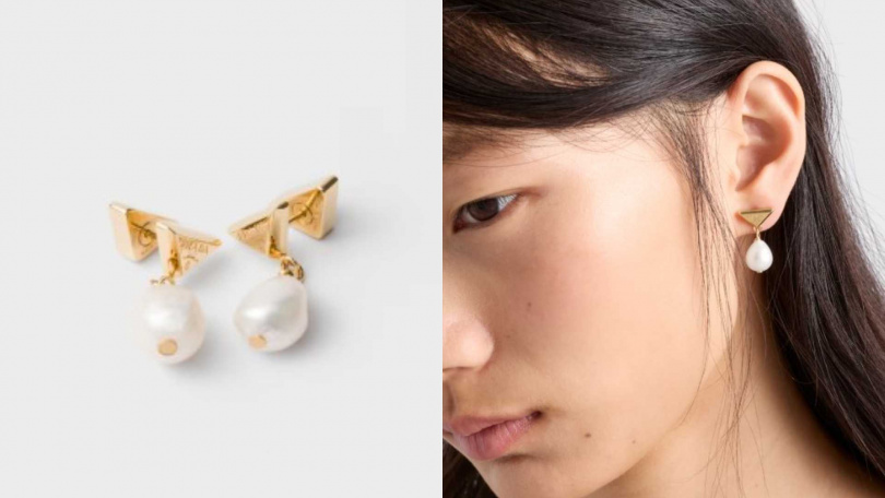 prada珍珠金屬耳環／16,000元（圖／品牌提供）