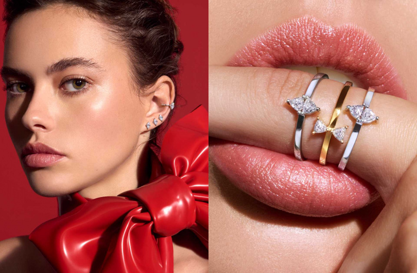 (左)AHKAH cerf-volant系列／24,900-30,400元，(右)AHKAH cerf-volant系列／35,000-36,900元（圖／品牌提供）