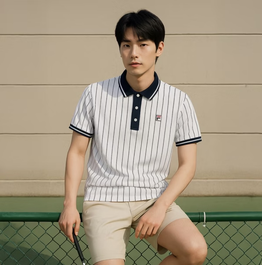 FILA 男排汗x涼感機能短袖POLO衫