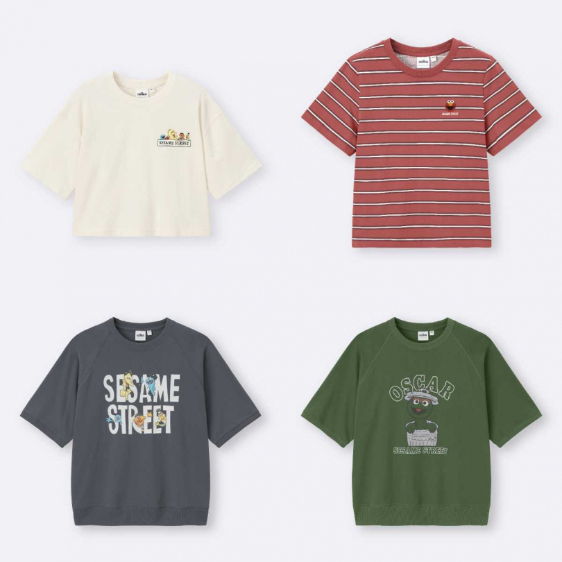 (上)女裝印花T恤Sesame Street／490元，(下)休閒風T恤／690元，（圖／品牌提供）