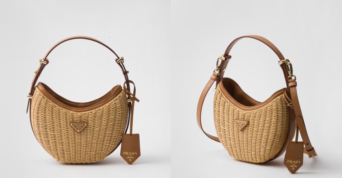 3.Prada藤織皮革Prada Arqué手袋，NT$78,000