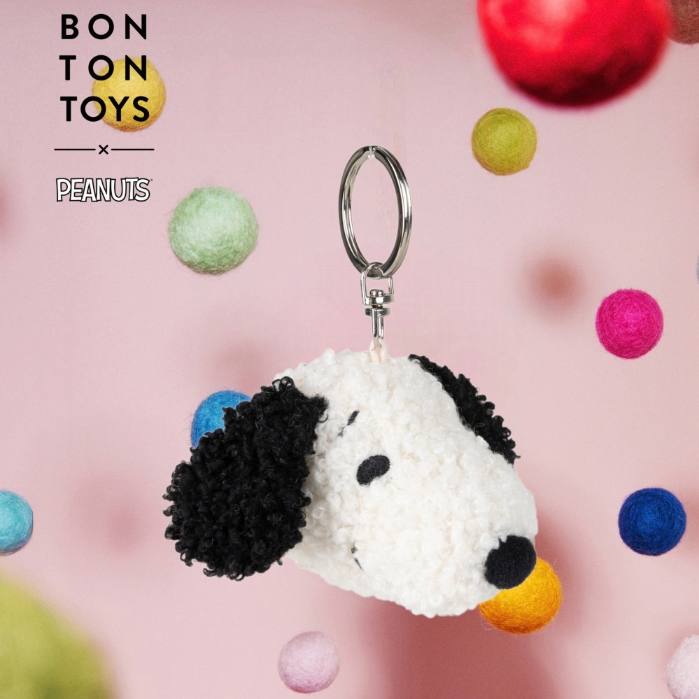 【聖誕快樂🎄】BON TON TOYS | Snoopy史努比環保填充鑰匙圈-奶油(4.5cm) 交換禮物