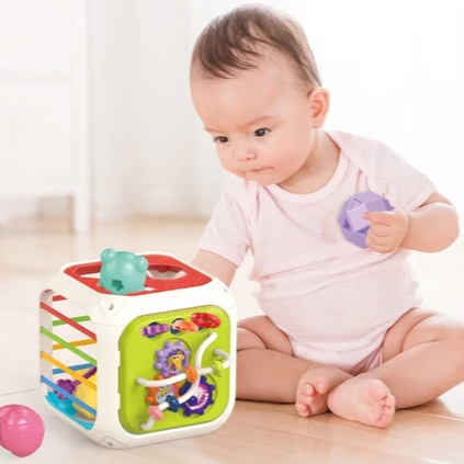 送隨機小禮品【寶寶市集】寶寶市集 七合一 益趣塞塞樂 拉拉樂 疊疊樂 積木配對 繞珠 敲琴 幼兒玩具 (款式隨機出貨)