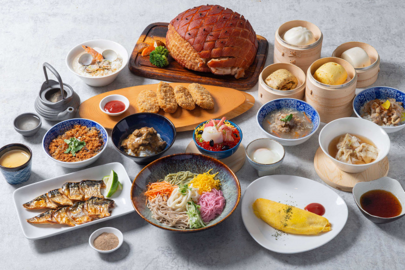 MU TABLE 自助餐廳早餐全新登場，集結宜蘭在地、全台經典與日式風味，從麵點、現沖牛肉湯到和牛咖哩，端出三大系列晨間饗宴。（圖／礁溪寒沐酒店提供）