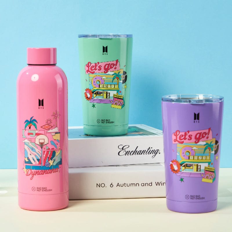 BTS聯名款潮行杯/不鏽鋼保冰保溫杯 500ml 翡翠綠