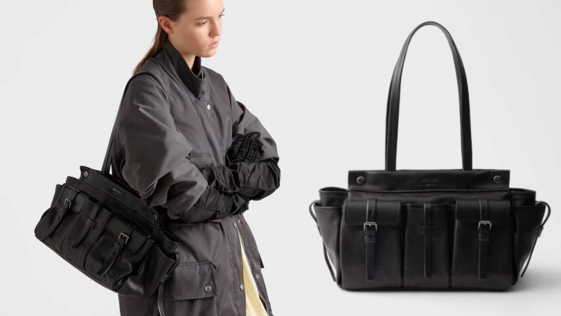 Prada Route 大號皮革手提袋／155,000元（圖／品牌提供）
