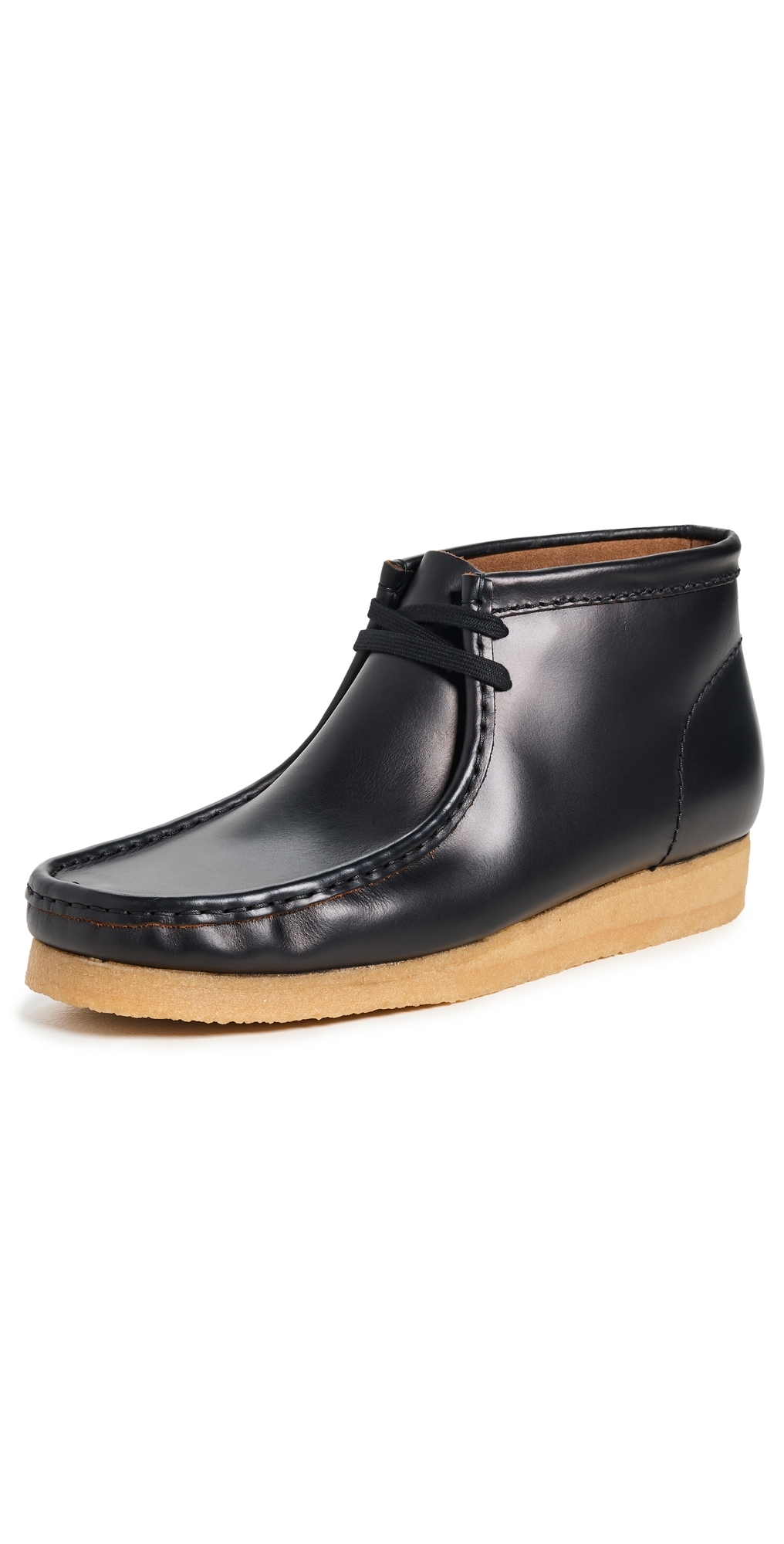 Clarks Leather Wallabee Boots Black 10.5