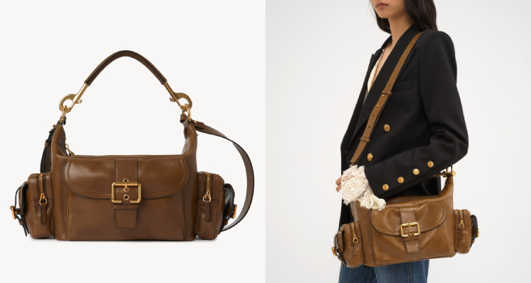 這款由Chloé創意總監Chemena Kamali，甫上任便推出的全新「Camera」包款，第一眼就被它的實用設計吸引，寬敞的主隔層，加上多個小口袋，整理隨身物品完全沒煩惱。可拆式的手柄與肩帶設計，無論肩背、手提甚至斜背都能隨心切換，非常適合日常通勤及出遊。