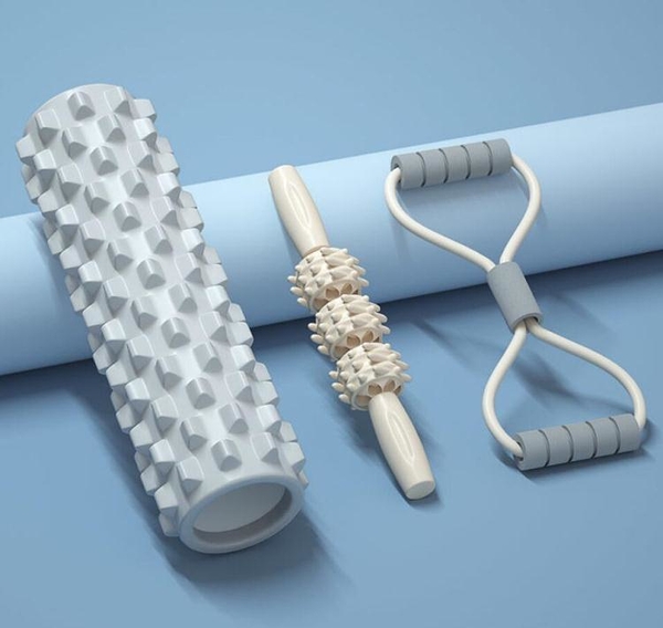 泡沫滾軸 泡沫軸滾輪狼牙瑜伽柱肌肉放松瘦小腿神器材按摩瑯琊棒初學者健身