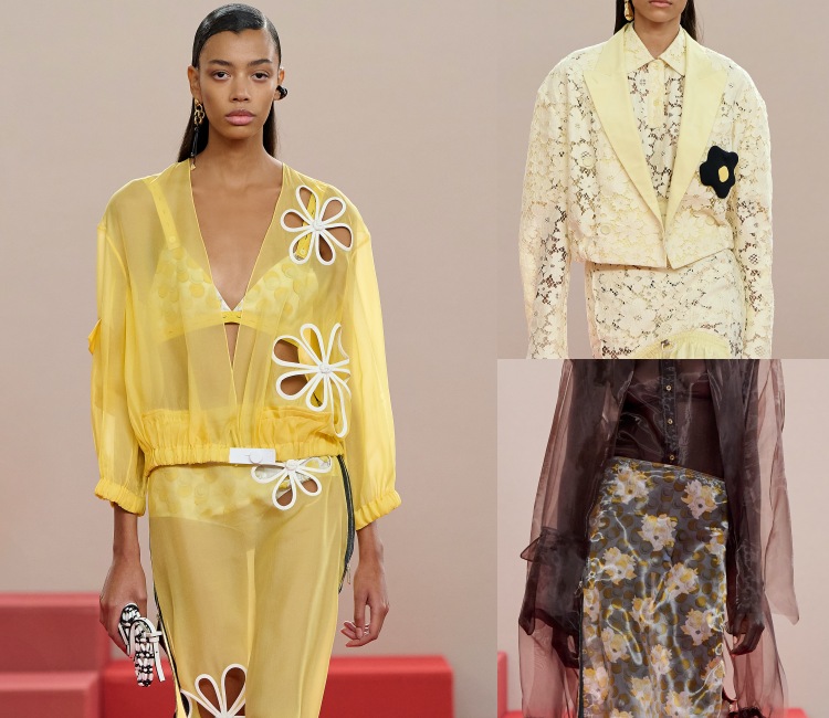 繽紛的配色是給人的第一印象，在端看細節，一朵朵盛開的花，像春神般提醒人們該換季了！