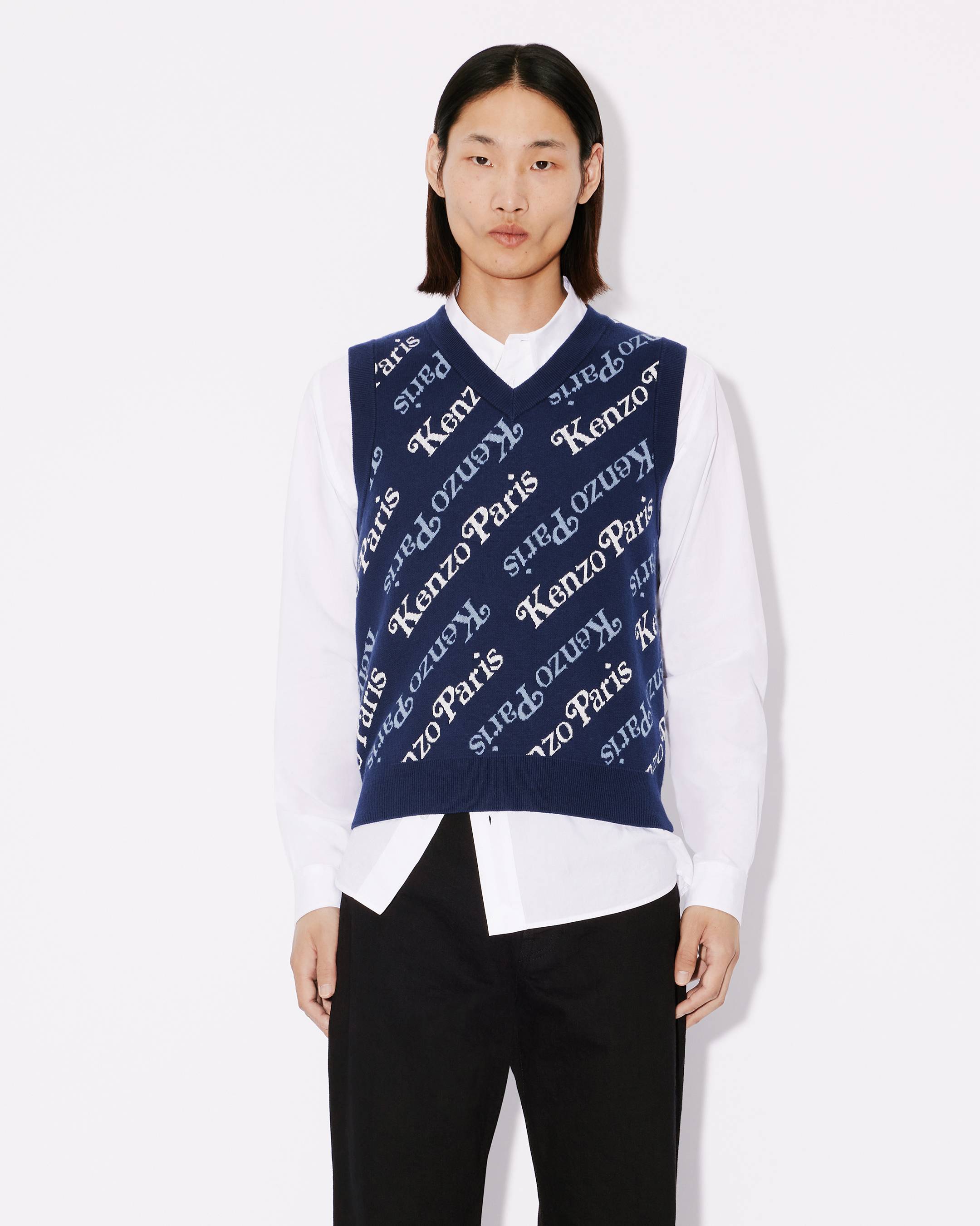 Kenzo Pull Sans Manches 'Kenzo By Verdy' Homme Bleu Nuit - Xl