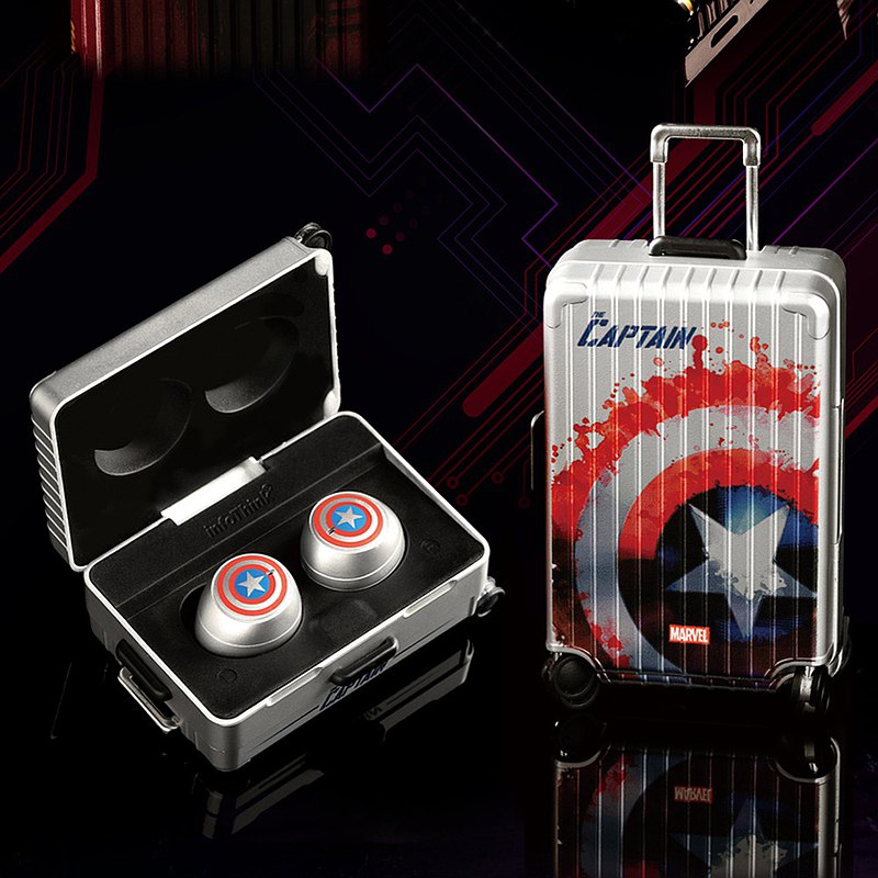 InfoThink漫威系列Les héros真無線藍牙耳機-美國隊長 Rainbow