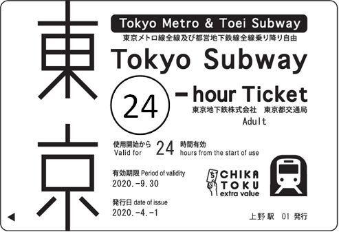 tokyo subway ticket_24小時通票