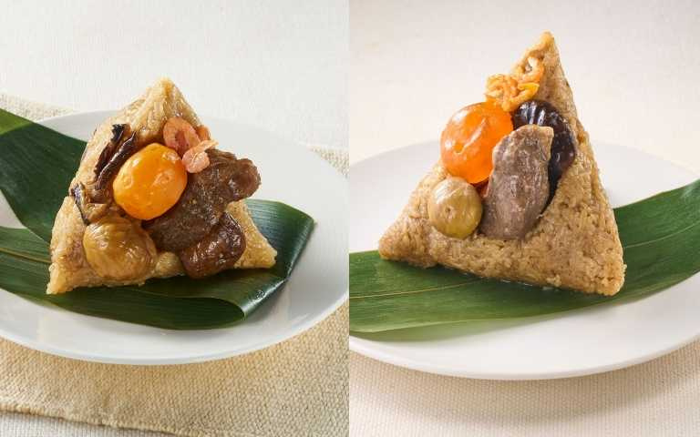 (左)阿慶師 古法紅蔥頭肉粽六入／650元。(右)阿欉大橋頭招牌肉粽禮盒／580元。（圖／品牌提供）