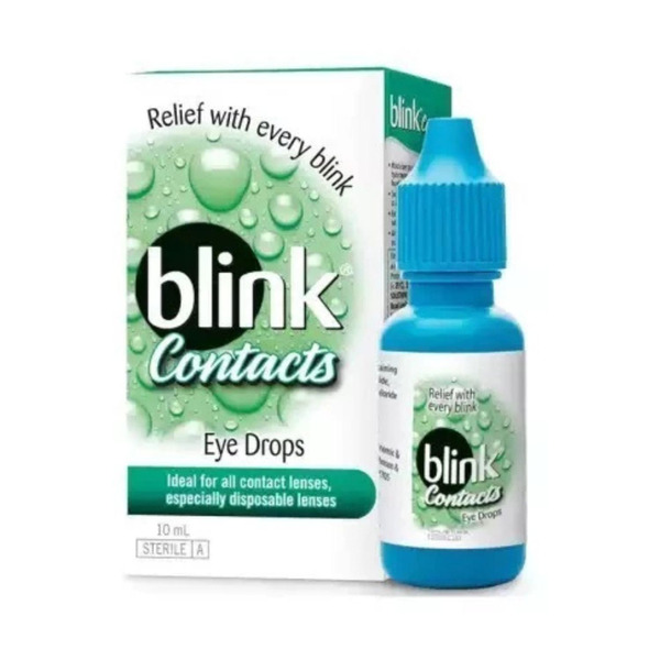 BLINK冰藍 高水份隱形眼鏡潤濕液｜所有隱形眼鏡適用｜高保濕玻尿酸 10ml