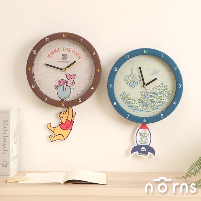【Norns】迪士尼搖擺時鐘-Norns Original Design Disney 正版授權三眼怪 小熊維尼 掛鐘