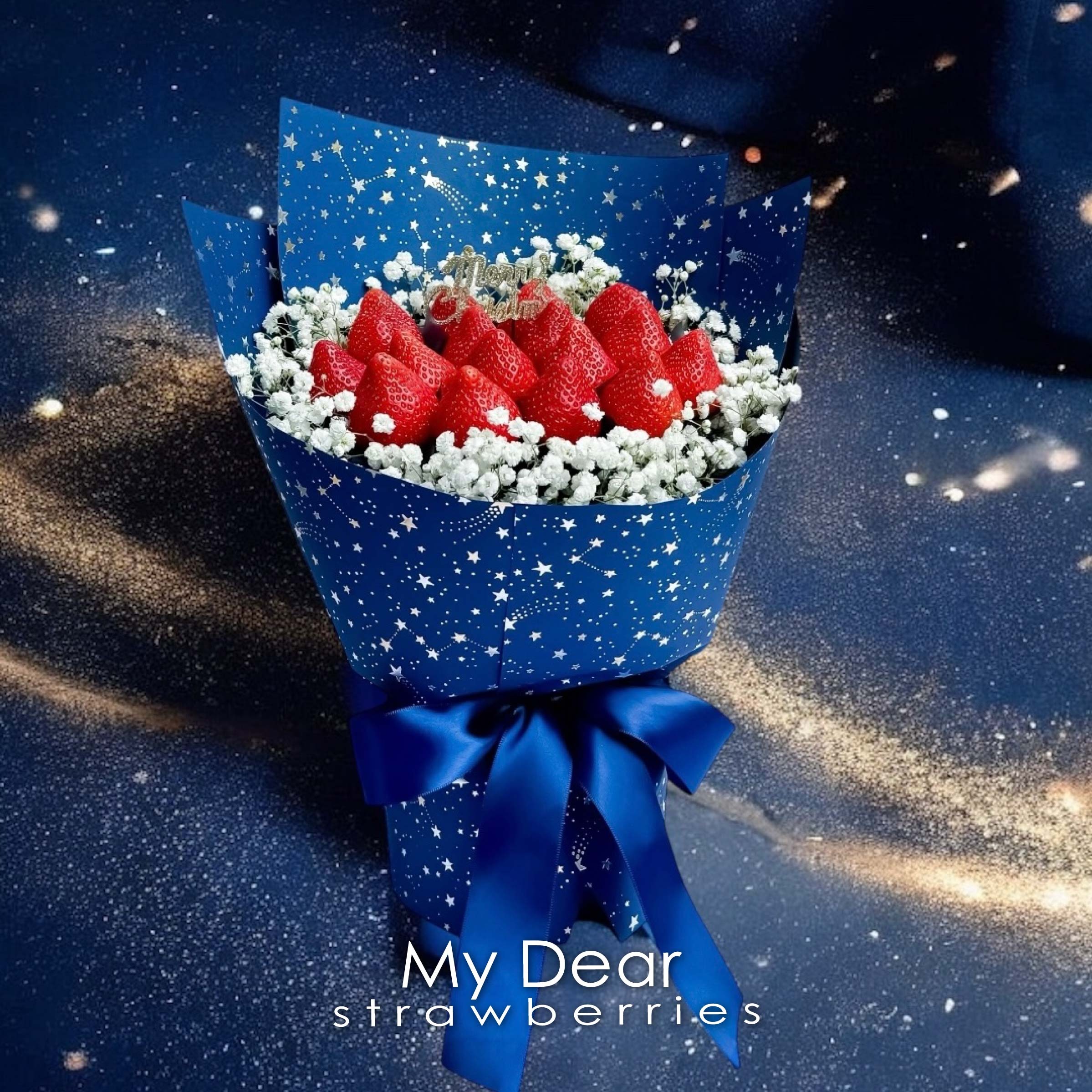 送妳聖誕禮物💙【My Dear草莓花束】Fantasia聖誕幻想曲大型草莓花束 射手座生日禮物