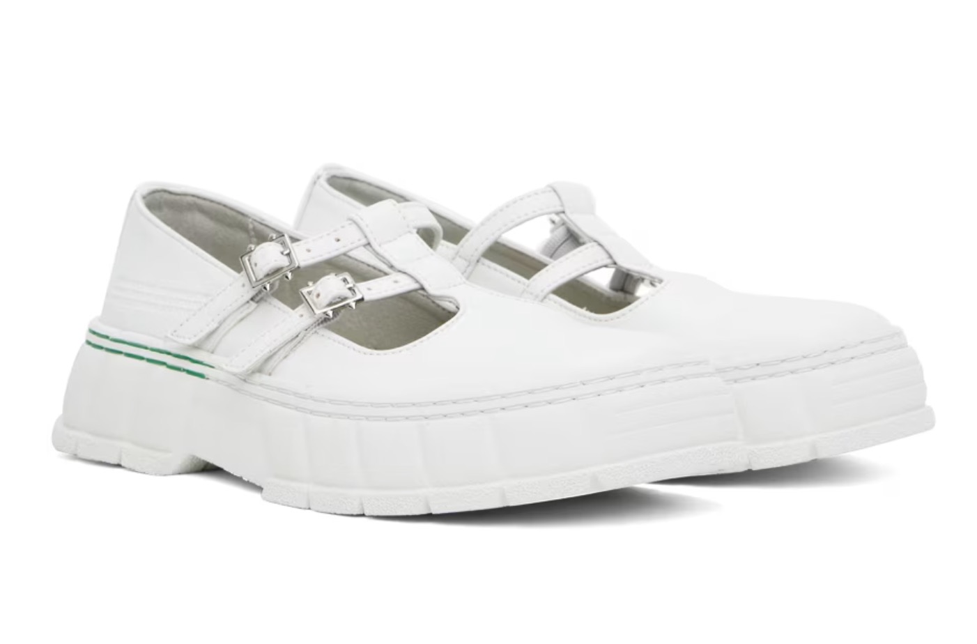 VIRÓN White 2001 Apple Mary Jane Loafers