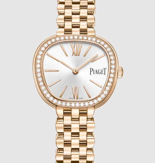 此款玫瑰金鑲鑽版本，則是將Piaget標誌性的珠寶工藝與經典製錶技藝融為一體，在優雅光芒中展現細膩而奢華的設計語言。（商品價格約：NTD 1,260,000）