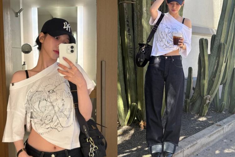 這套造型的亮點，在於隨性與街頭感的平衡。