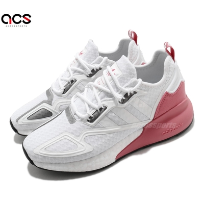 adidas 休閒鞋 ZX 2K Boost 女鞋 愛迪達 基本款 球鞋穿搭 緩震 舒適 白 粉 G58090