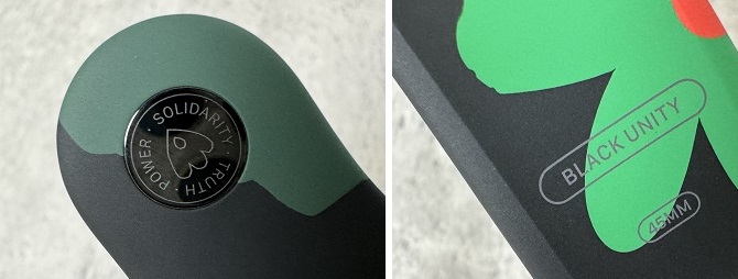 錶帶裡可見 Black Unity 系列，扣環上分別刻有「Truth（真理）、力量（Power）、團結（Solidarity）」字樣。