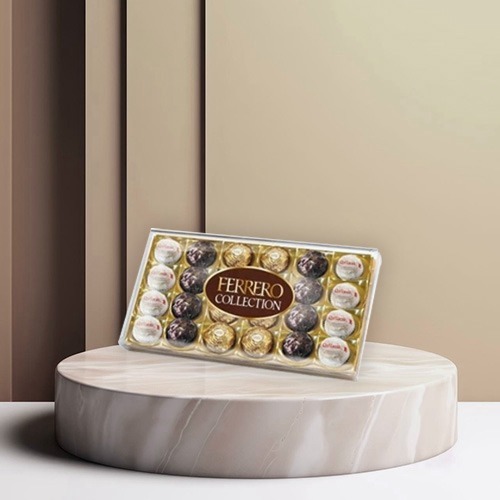 [520心意禮] 金莎巧克力 臻品甜點禮盒-24入【墊腳石】
