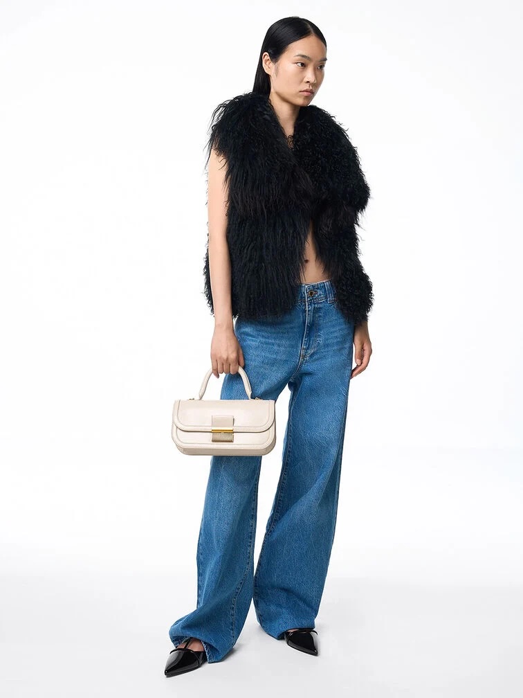 CHARLES & KEITH Charlot 金釦長型包