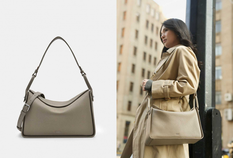 PEDRO Demi Maxi單肩包 灰褐色／4,990元（圖／品牌提供）