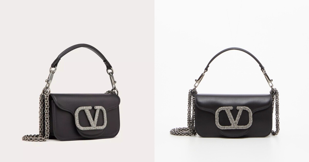 Valentino LOCÒ SMALL SHOULDER BAG IN CALFSKIN WITH JEWEL LOGO，NT$114,000