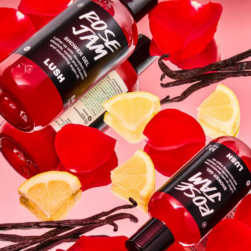 LUSH玫瑰果醬沐浴露250g／900元。 （圖／品牌提供）