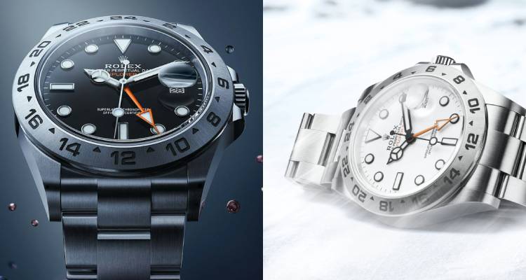 42毫米蠔式鋼錶，提供黑、白兩種經典顏色的錶盤選擇，而艾力克斯腕上的，正是沉穩內斂的黑面版本；再加上持久藍色夜光與高抗腐蝕性能，使其成為一款兼具實用性與象徵意義的經典探險腕錶，難怪深得艾力克斯需求。