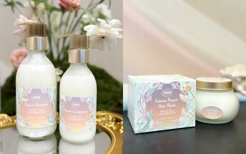 SABON於母親節檔期推出極限量的三款白茶香氣髮品，為鐵粉們獻上一場難得的髮肌香氛儀式。（圖／吳雅鈴攝）