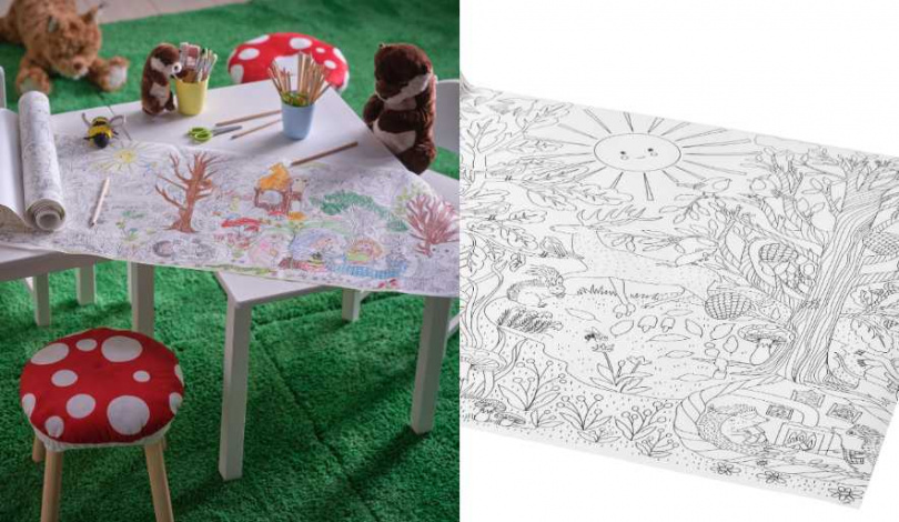 IKEA SKOGSDUVA 著色紙捲／原價179元、特價129元（圖／品牌提供）