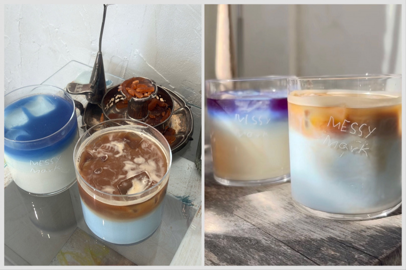 潘海利根 X Messy Mark期間限定聯名飲品，以「非凡薄荷淡香精」為靈感打造。（圖／tingting 攝影）