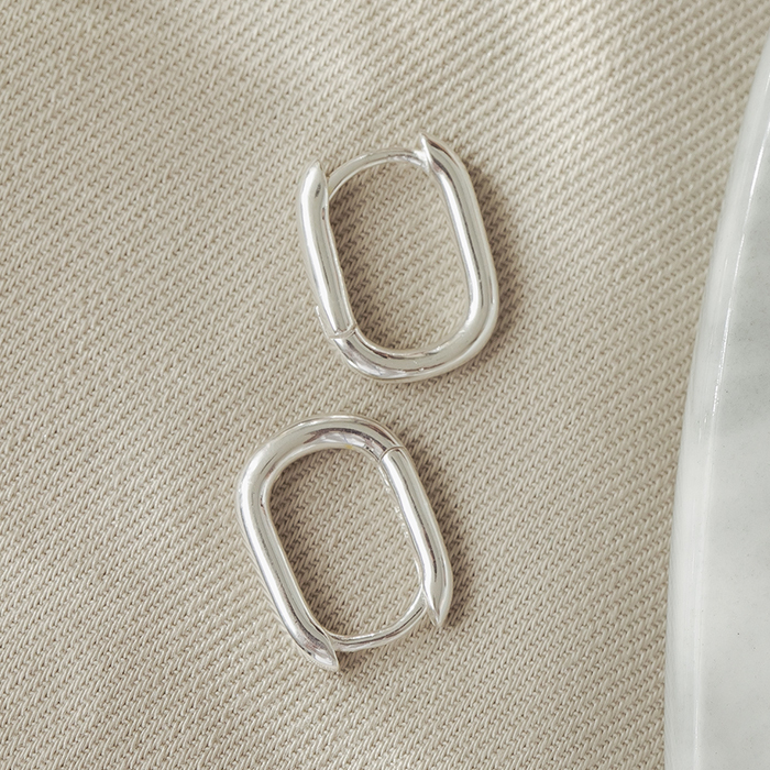 ｜純銀｜兜圈．銀針耳環