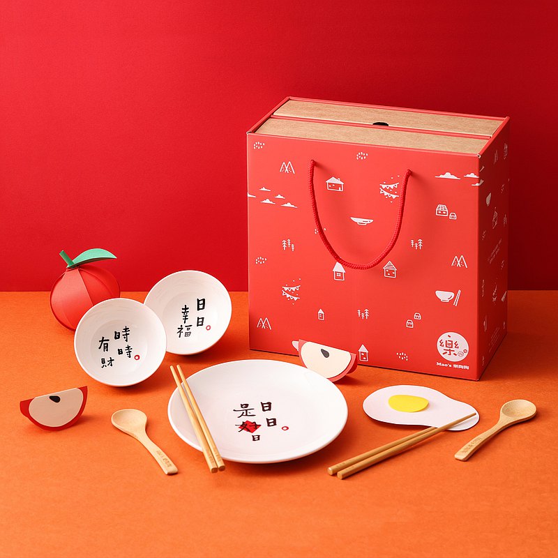 【Mao's 樂陶陶 x 何景窗】幸福好日雙層禮盒組