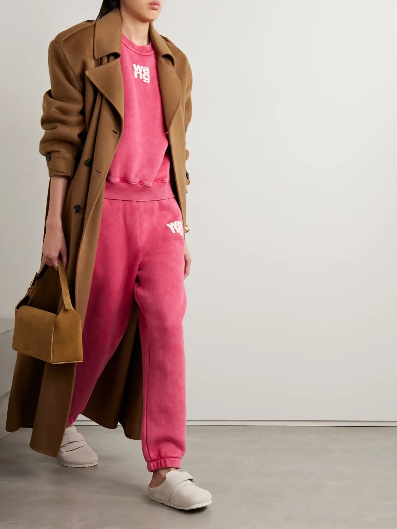 T BY ALEXANDER WANG Printed cotton-blend jersey sweatshirt