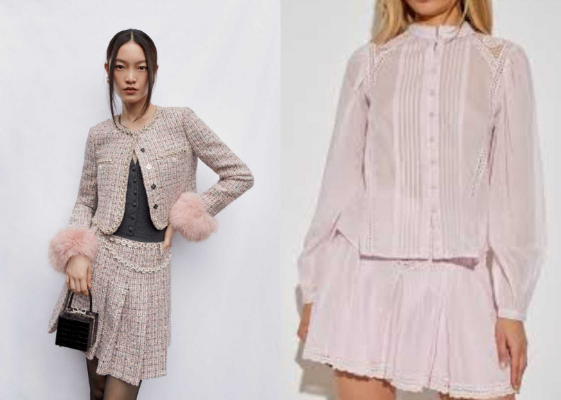 （圖／self-portrait外套 、ISABEL MARANT襯衫）
